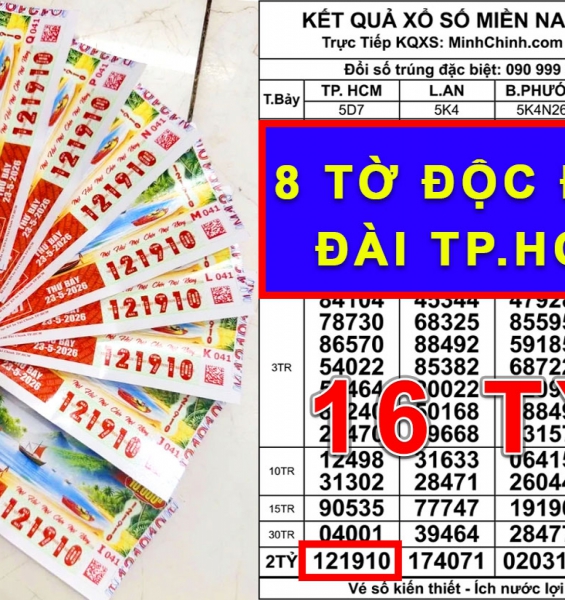 Chiều 25/5, lộ diện người trúng độc đắc 16 tỉ đồng xổ số miền Nam