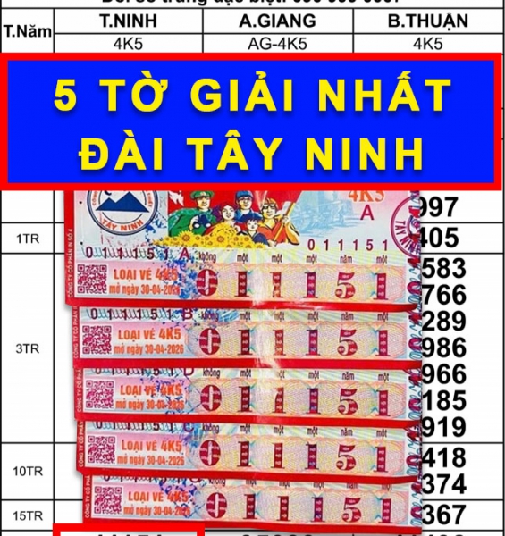 Mua 5 tờ số cuối 51, người đàn ông bất ngờ trúng 2 giải xổ số miền Nam